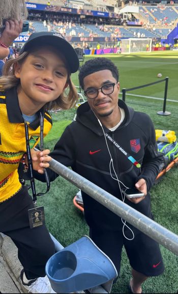 Kai with goal scorer Malik Tillman!
