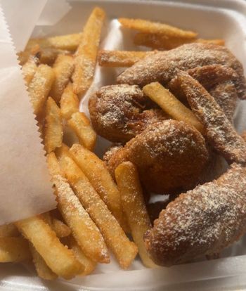 4 piece lemon pepper with fries
