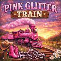 Pink Glitter Train by Natalea Sharp