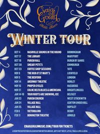 Craig Gould & The Noble Thieves/Sarah Riches & The Dream Catchers Co-headline event