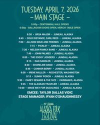 Alaska Folk Festival 2026 | 51st year | Main Stage