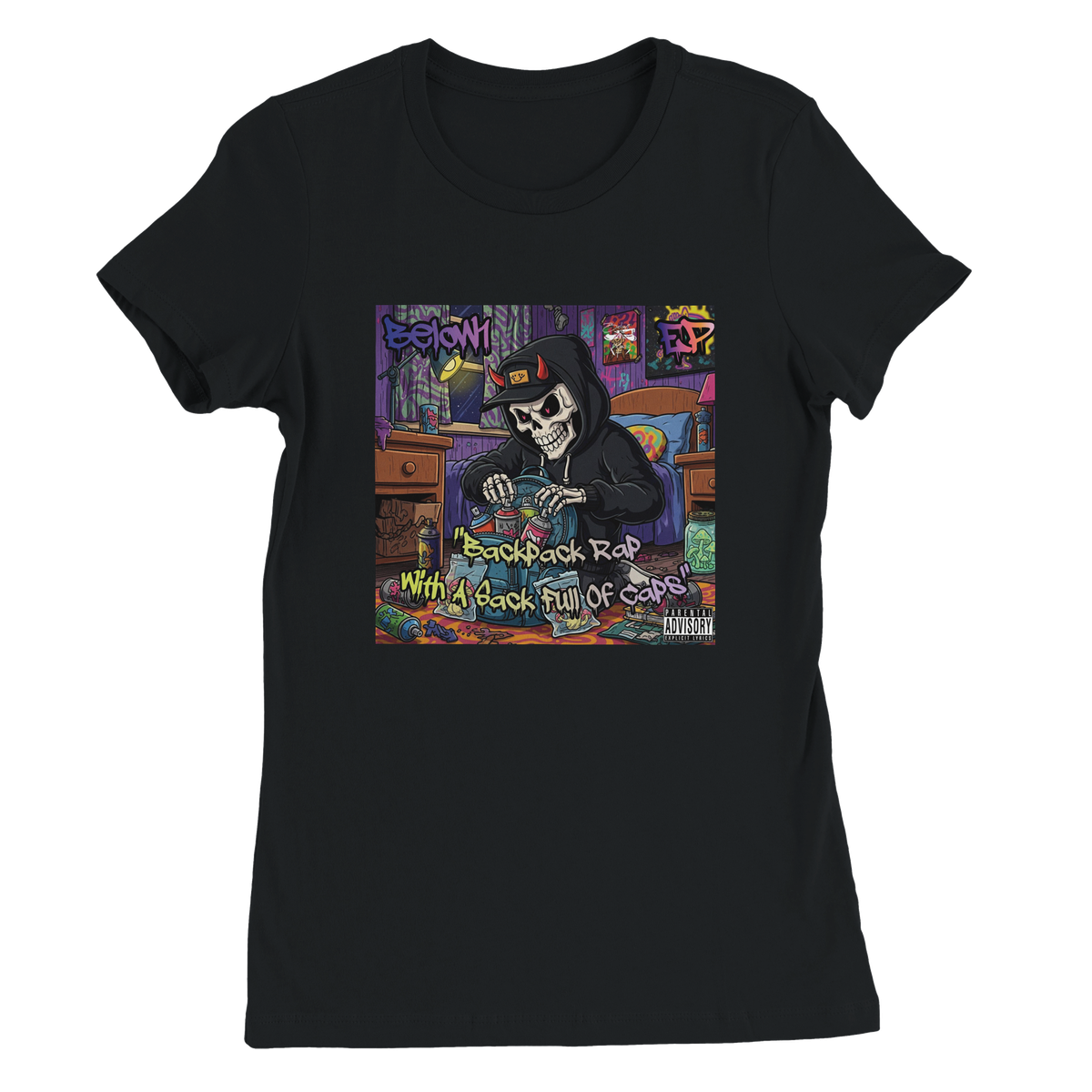 Backpack Rap With A Sack Full Of Caps - Women’s Cut T-Shirt