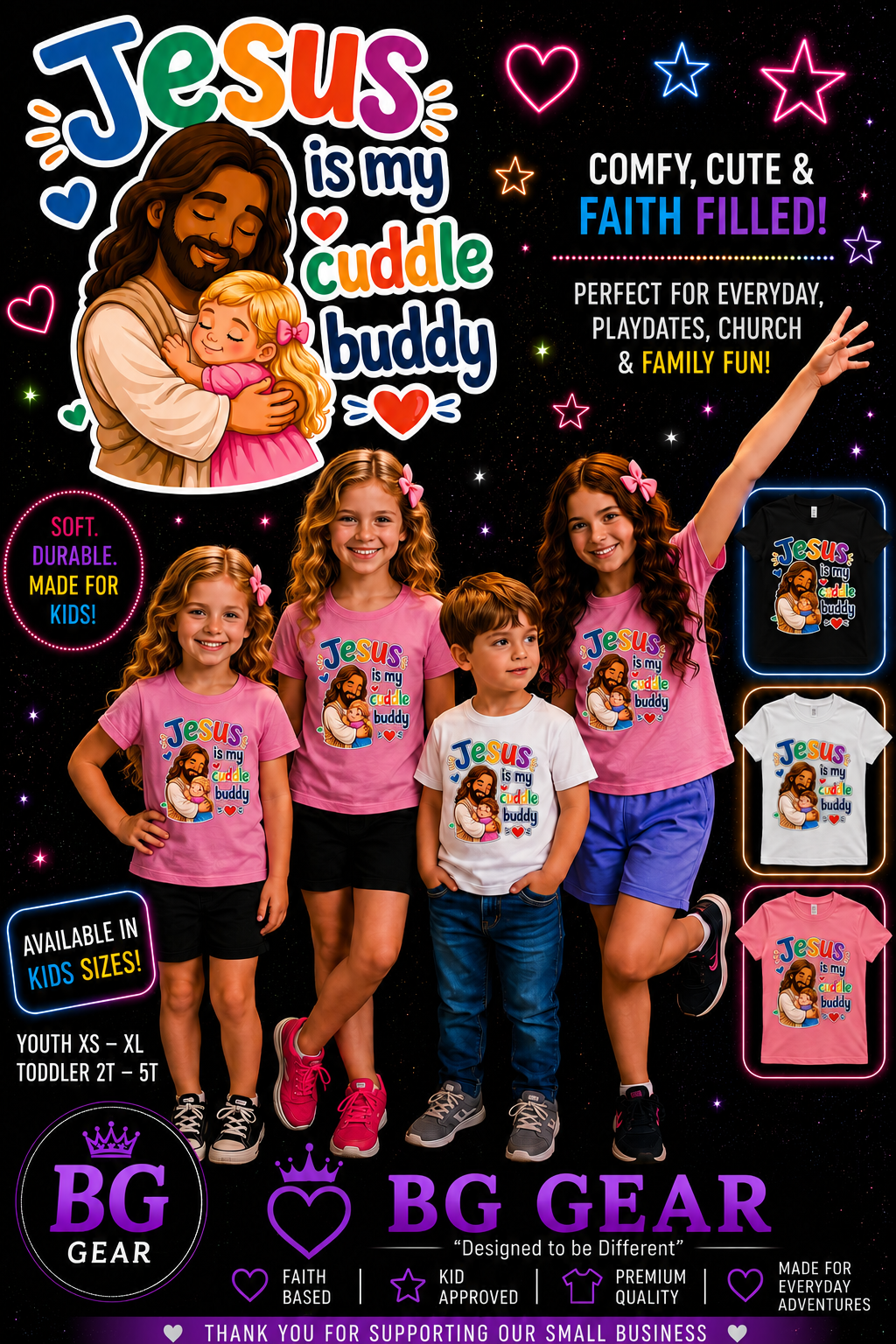 Jesus is my Cuddle Buddy Kids Tee