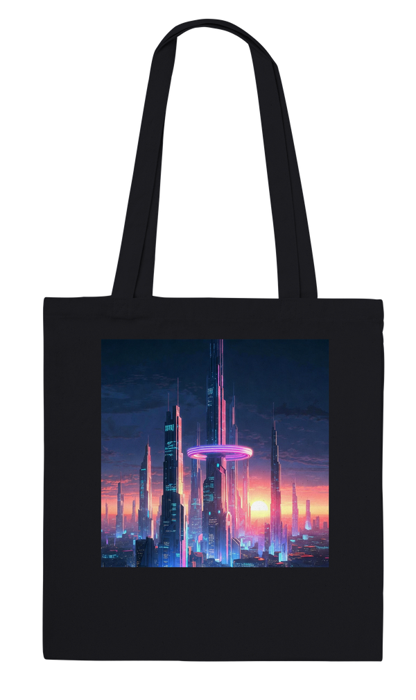 Neon Horizon Rise - Tote bag