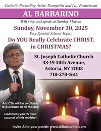Singing and Speaking at Sunday Masses!