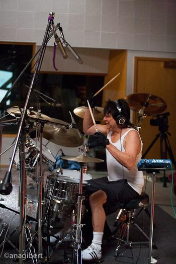Cutting a track at Ocean Studio's in Burbank
