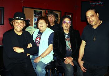 From L to R: Richie with his band "Blues Messenger"
