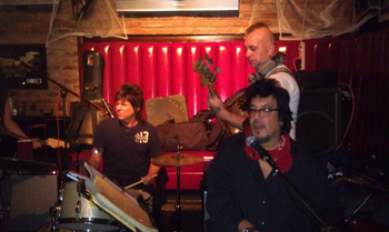 Richie jamming with Johnny Griparic and Teddy, Zig Zagg Andreadis at Baked Potatoe
