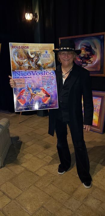 Richie with artwork from Nico Vosloo

