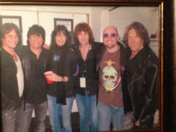 From L to R: Jeff Schellen (Asia,Yes) Richie, Kelly Hansen (Foreigner), Stuart Smith (Heaven & Earth), Jason Bonham (Led Zeppelin), Keith Emerson (ELP)
