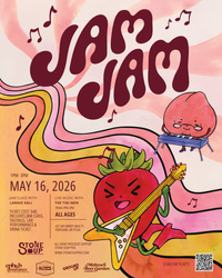 Jam Jam!  The Tiki Men play a benefit for Stone Soup!   Make some Jam, come Jam out!