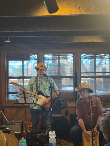 Mike playing with Paul James of the famous Flannel Brothers at Beer Creek Brewery.
