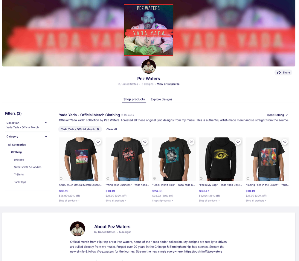 Pez Waters - Official Merch