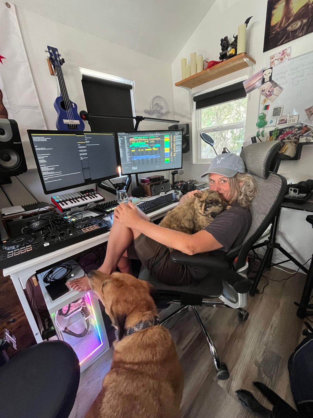 Love to make music with the pets!
