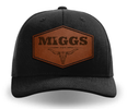 MIGGS OG (Black) Leather Patch Trucker Hat