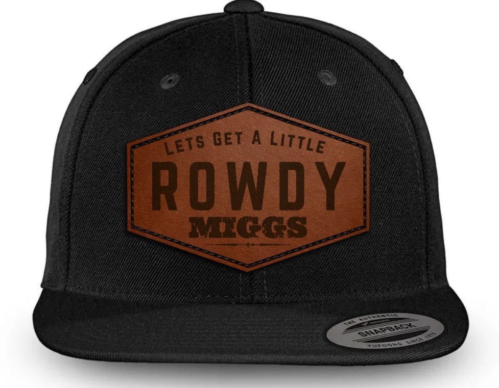 MIGGS ROWDY (Flatbill) Leather Patch Trucker Hat
