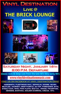 Vinyl Destination 1970's Classic Rock Night @ The Brick Lounge