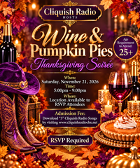 Wine & Pumpkin Pies: Thanksgiving Soirée Cliquish Radio Gracious, Grateful & Thankful