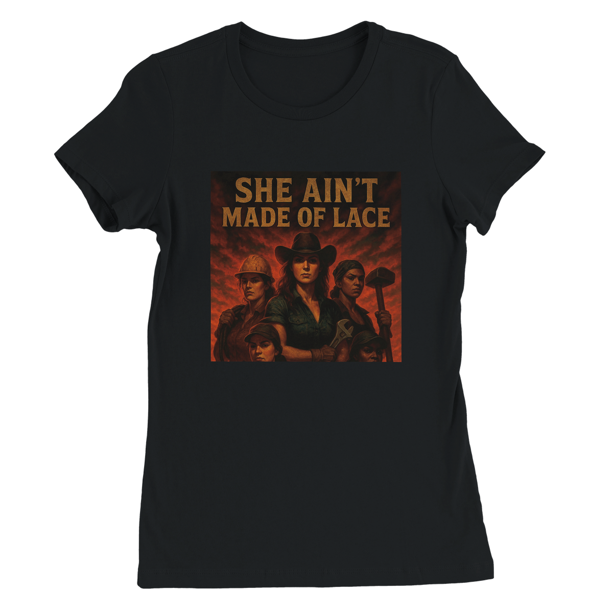 She Aint Made of Lace - Women’s Cut T-Shirt