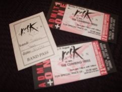 Rock Garden tickets/
Band Pass
