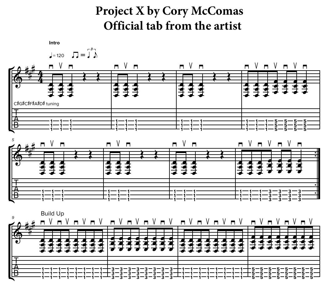 Project X (2026) - Official Guitar Tab PDF Download