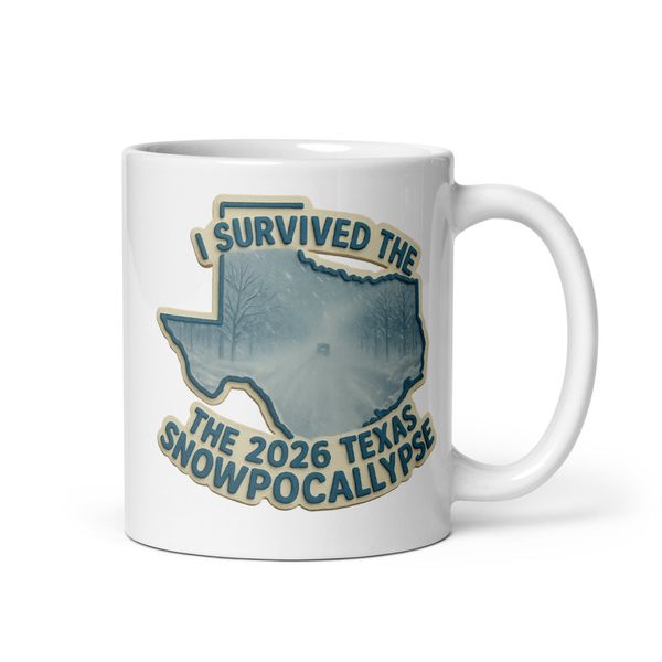 Texas Snowpocalypse White Glossy Mug