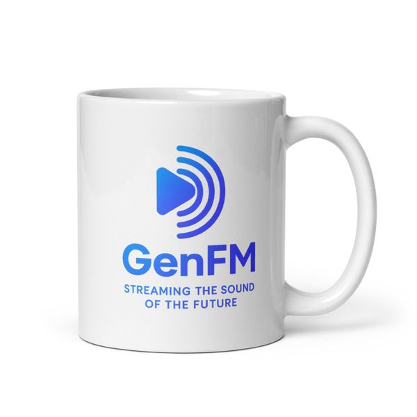 GenFM White Glossy Mug