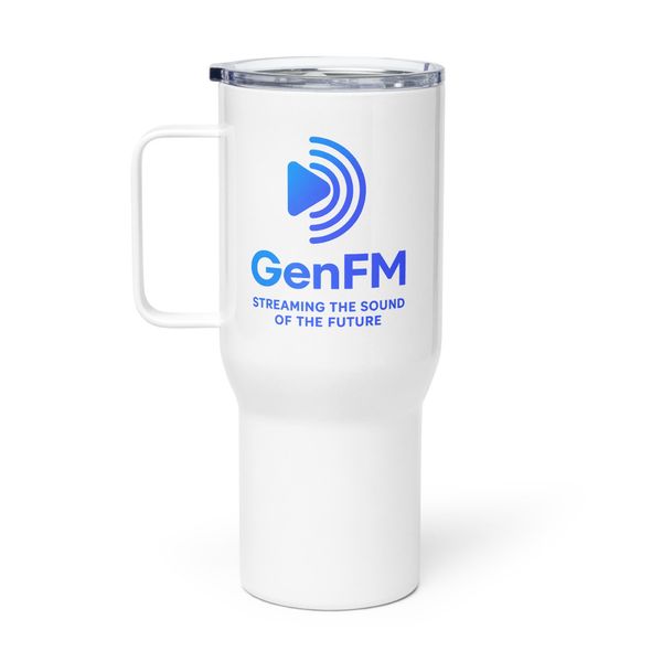 GenFM Radio Travel Mug with a Handle