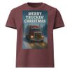 Merry Truckin Christmas Unisex Oversized Garment-Dyed T-Shirt | Bella + Canvas 4810