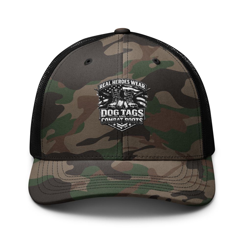 Real Heroes Camouflage Trucker Hat | Otto Cap 105-1247