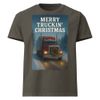 Merry Truckin Christmas Unisex Oversized Garment-Dyed T-Shirt | Bella + Canvas 4810