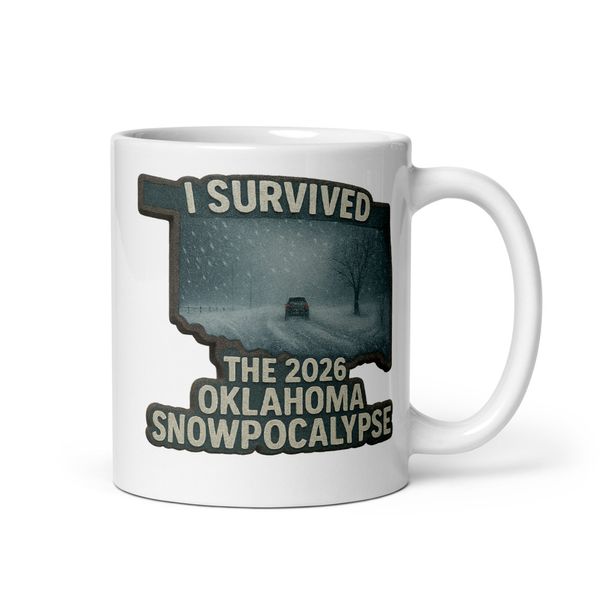 Snowpocalypse White Glossy Mug