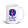 Simon Music Neon White Glossy Mug