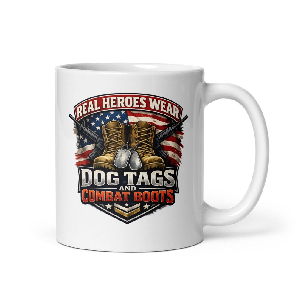 Real Heroes White Glossy Mug