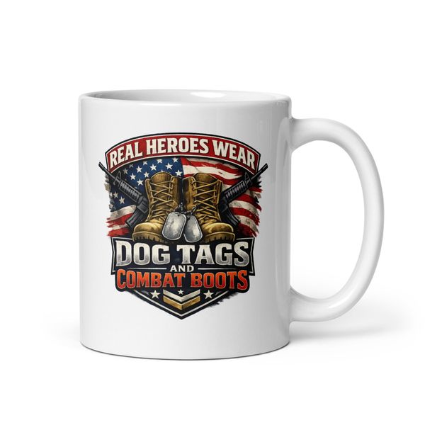 Real Heroes White Glossy Mug