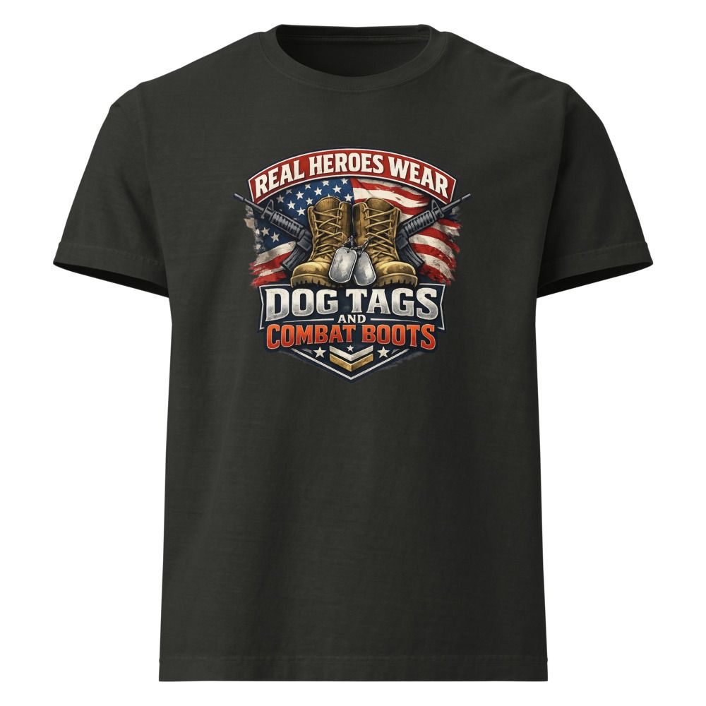 Real Heroes Unisex Oversized Garment-Dyed T-Shirt | Bella + Canvas 4810