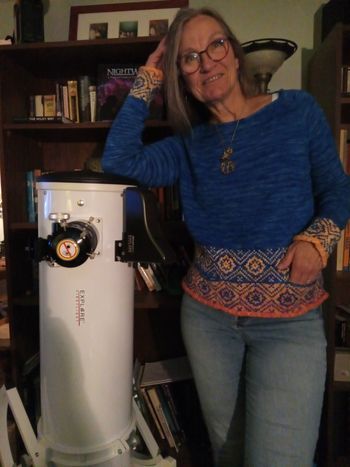 "Zippy:, AnnMarie's telescope, an Explore Scientific FirstLight 8.
