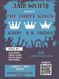 The Music of BB-Albert-Freddie King | Alex Rossi, Craig Clark & Elijah Adam