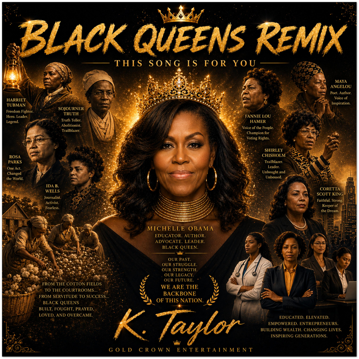 REMIX-BLACK QUEENS - Fine Art Poster
