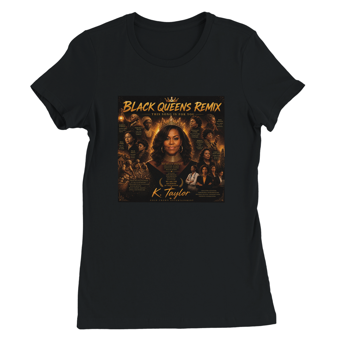 REMIX-BLACK QUEENS - Women’s Cut T-Shirt