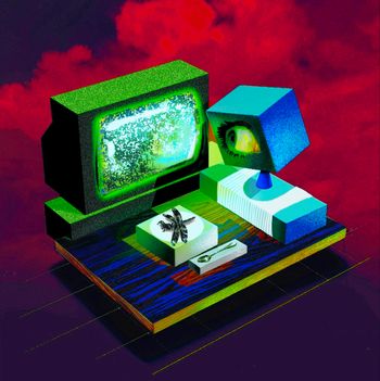 First experiment combining 3d modeling and illustration - 5/25/23
