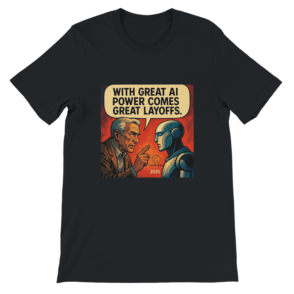 With Great AI Power Comes Great Layoffs - Unisex T-Shirt