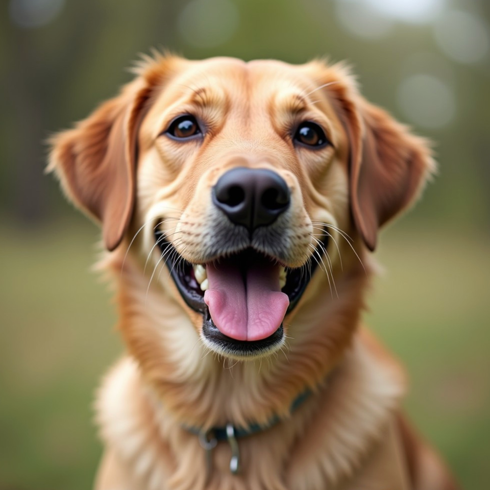 Golden Retriever Smiling