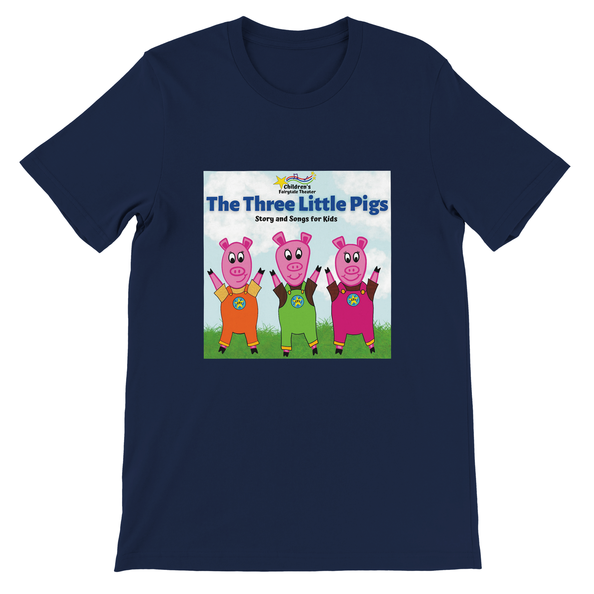 The Three Little Pigs: Story and Songs for Kids - Unisex T-Shirt