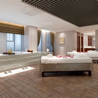 Hospitality and spa environment representing ZONO disinfecting and sanitizing cabinet use in hotels and resorts