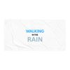 Walking In The Rain Beach Towel