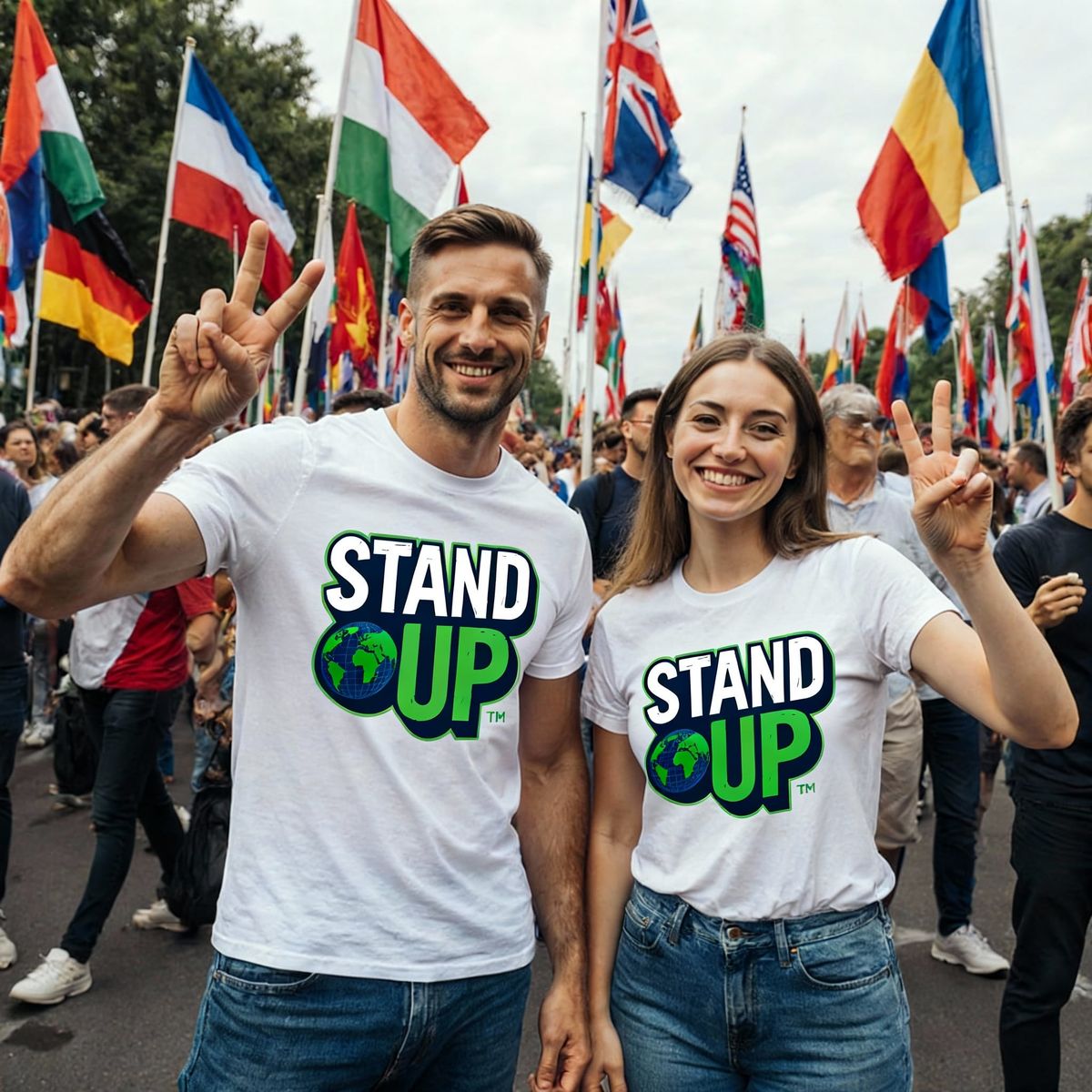 Stand UP (Global) Tee White Short Sleeve Tee