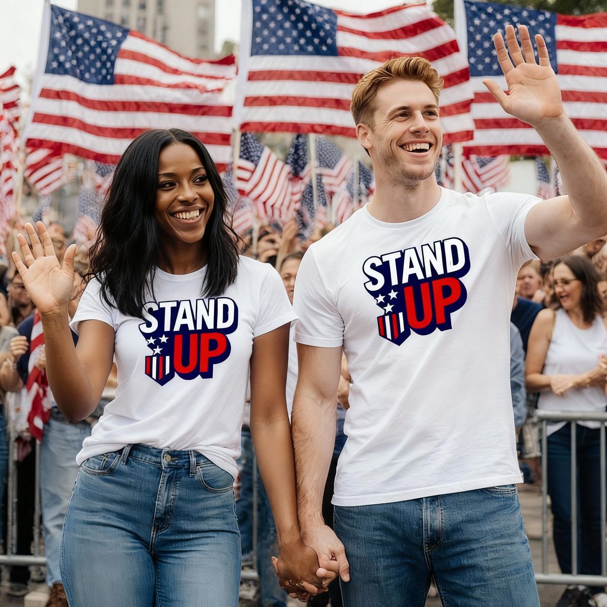 Stand UP (USA) Tee White Short Sleeve Tee