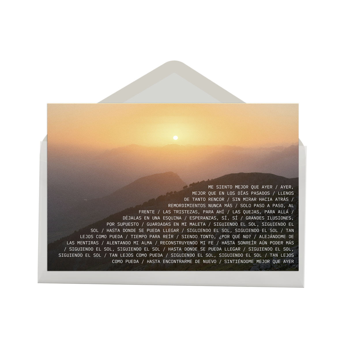 Siguiendo El Sol Postcard