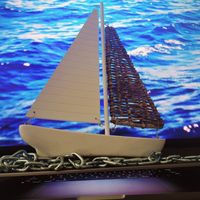 Blue Ocean; White Sail  by kindness RAINS eternal